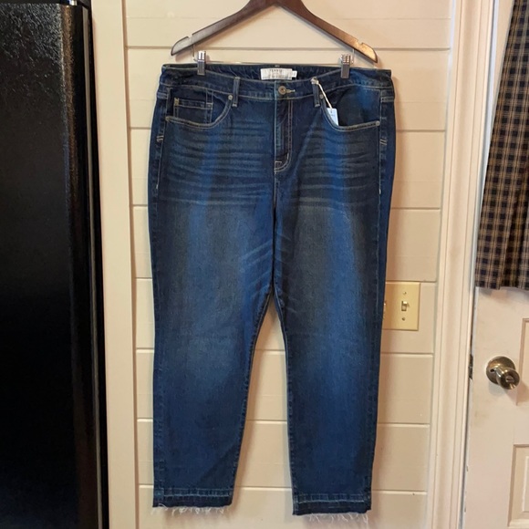 NWT Torrid High-Rise Straight Denim Jeans Frayed Hem Size 18T. - Picture 4 of 14